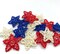 36PCS 4th of July Rattan Stars – 1.96" Red, White, and Blue Wicker Stars for Independence Day Home Décor, DIY Crafts, Vase or Bowl Fillers, and Table Decorations